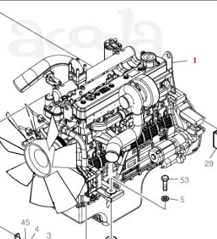 Двигатель 201-00032B на DOOSAN MEGA 400V